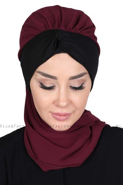 Gill - Hijab Práctico Ciruelas & Negro