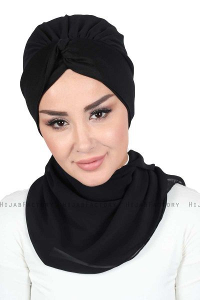 Gill - Hijab Práctico Negro & Negro
