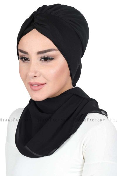 Gill - Hijab Práctico Negro & Negro