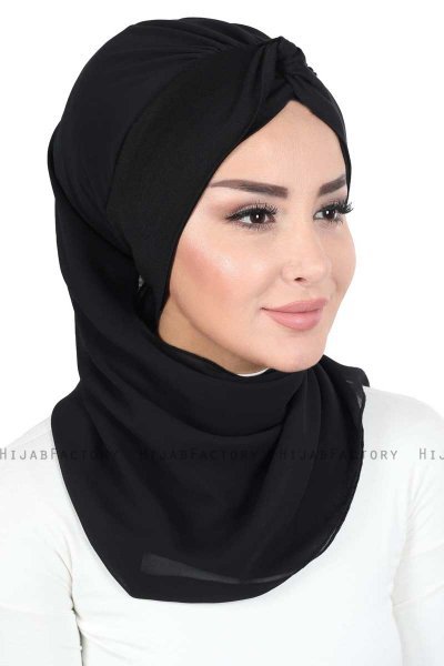 Gill - Hijab Práctico Negro & Negro