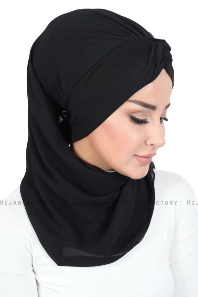 Gill - Hijab Práctico Negro & Negro