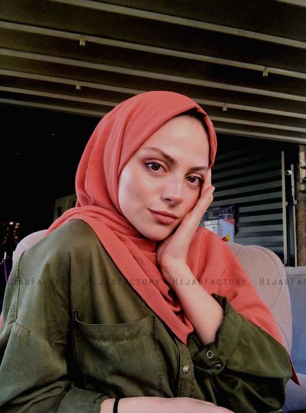 Hanadi - Hijab De Algodón Terracotta - Mirach