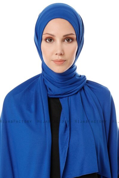 Hande - Hijab De Algodón Azul - Gülsoy