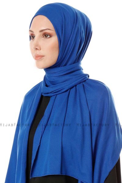 Hande - Hijab De Algodón Azul - Gülsoy