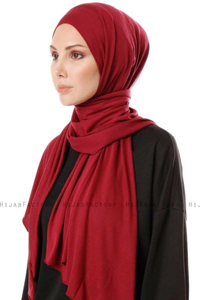 Hande - Hijab De Algodón Burdeos - Gülsoy