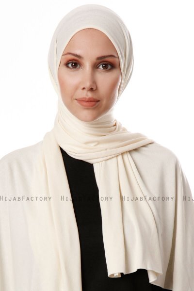 Hande - Hijab De Algodón Crema - Gülsoy