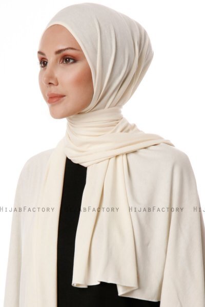 Hande - Hijab De Algodón Crema - Gülsoy