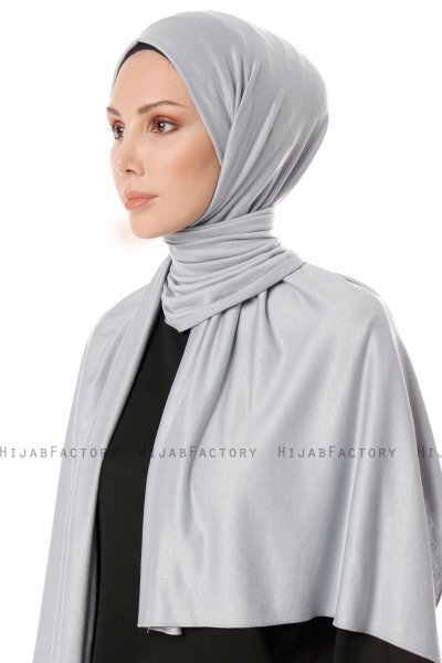 Hande - Hijab De Algodón Gris - Gülsoy