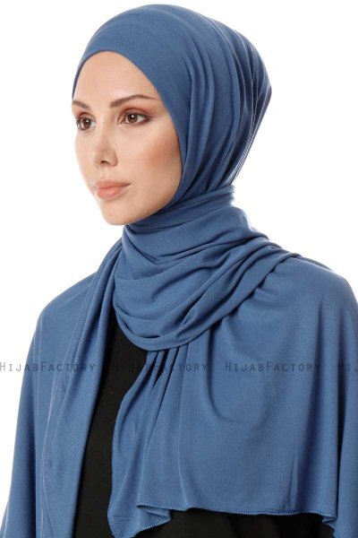 Hande - Hijab De Algodón Índigo - Gülsoy