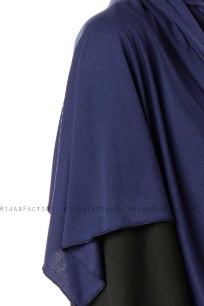 Hande - Hijab De Algodón Azul Marino - Gülsoy