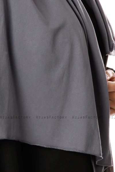 Hande - Hijab De Algodón Gris Oscuro - Gülsoy