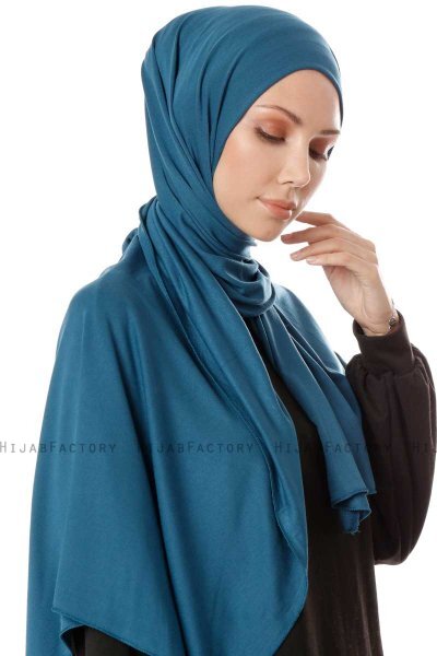 Hande - Hijab De Algodón Petrol Azul - Gülsoy