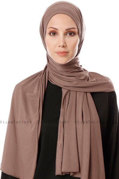 Hande - Hijab De Algodón Taupe - Gülsoy