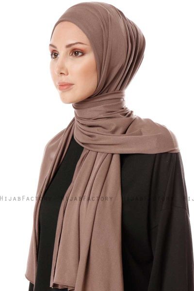 Hande - Hijab De Algodón Taupe - Gülsoy