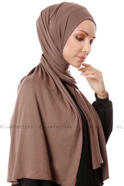 Hande - Hijab De Algodón Taupe - Gülsoy