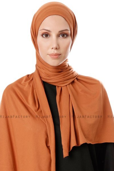 Hande - Hijab De Algodón Terracotta - Gülsoy
