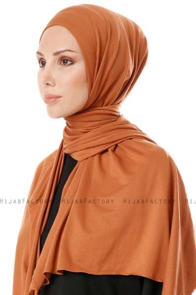 Hande - Hijab De Algodón Terracotta - Gülsoy
