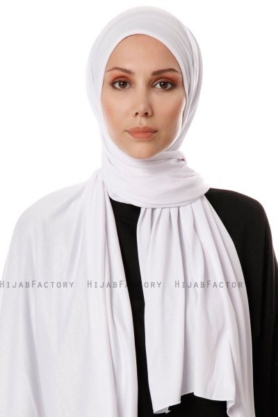 Hande - Hijab De Algodón Blanco - Gülsoy