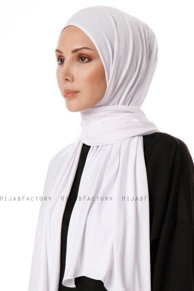 Hande - Hijab De Algodón Blanco - Gülsoy