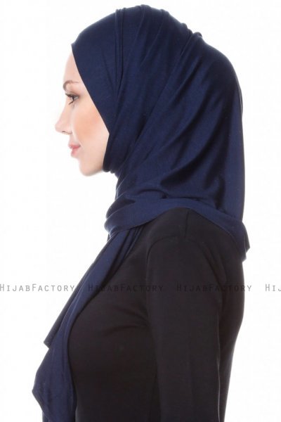 Hanfendy - Hijab One-Piece Práctico Azul Marino