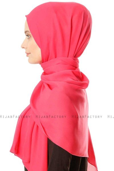 Hazal - Hijab Crepe Fucsia - Ecardin