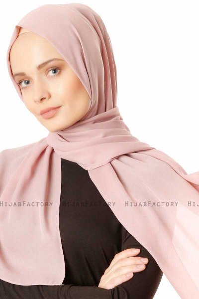 Hazal - Hijab Crepe Rosa De Antaño - Ecardin