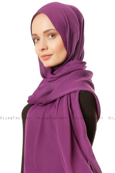 Hazal - Hijab Crepe Púrpura - Ecardin