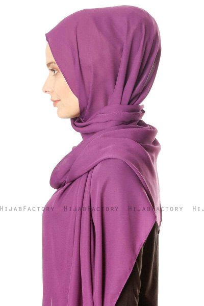 Hazal - Hijab Crepe Púrpura - Ecardin
