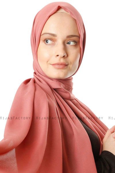 Hazal - Hijab Crepe Ladrillo - Ecardin