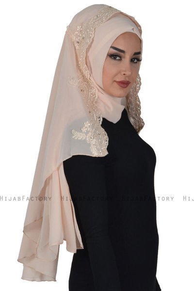 Helena - Hijab Práctico Beige - Ayse Turban