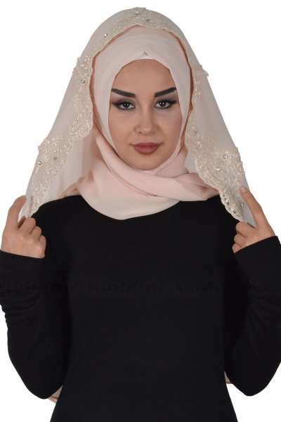Helena - Hijab Práctico Beige - Ayse Turban