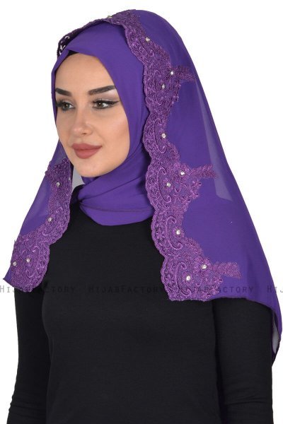 Helena - Hijab Práctico Púrpura - Ayse Turban