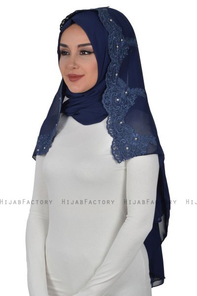 Helena - Hijab Práctico Azul Marino - Ayse Turban