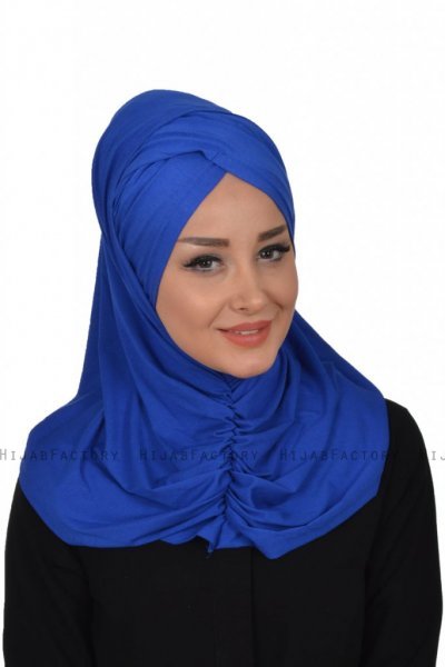 Hilda - Hijab De Algodón Azul