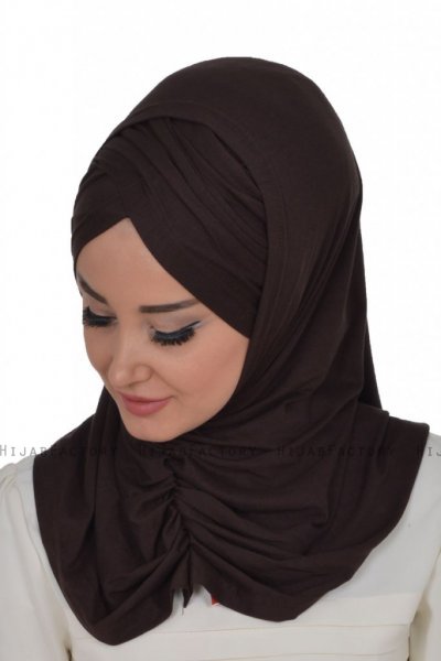 Hilda - Hijab De Algodón Marrón