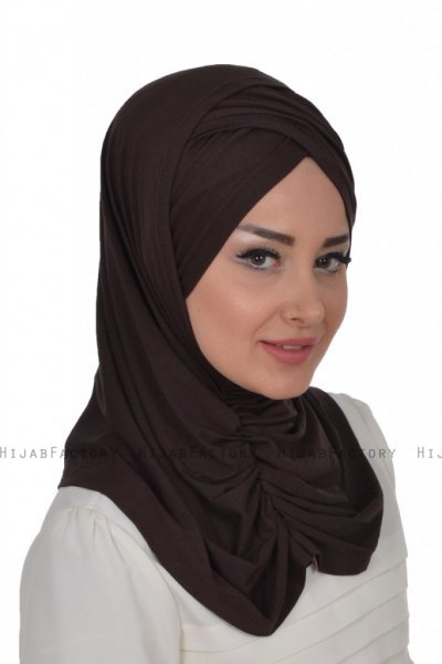 Hilda - Hijab De Algodón Marrón