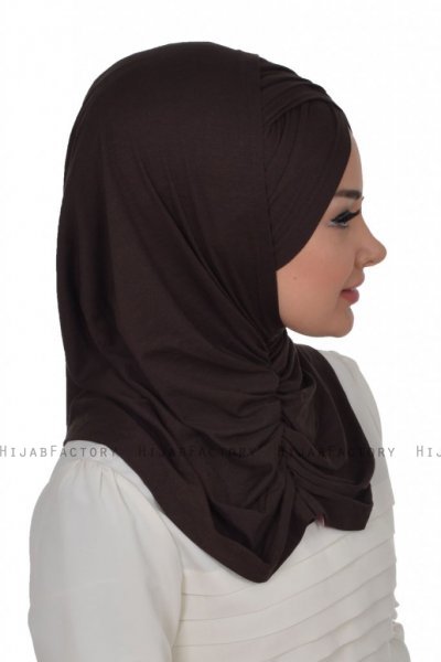 Hilda - Hijab De Algodón Marrón