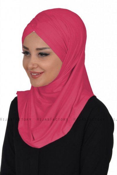 Hilda - Hijab De Algodón Fucsia