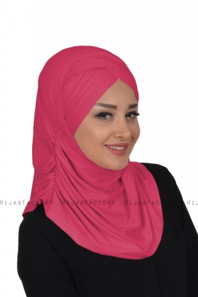 Hilda - Hijab De Algodón Fucsia