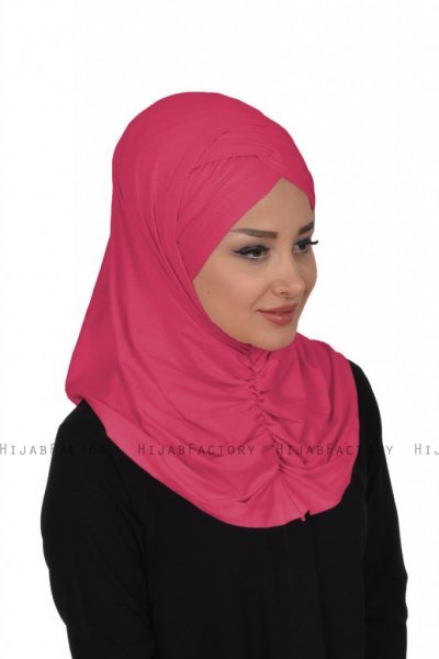 Hilda - Hijab De Algodón Fucsia