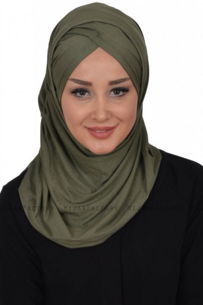 Hilda - Hijab De Algodón Caqui