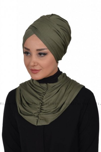 Hilda - Hijab De Algodón Caqui