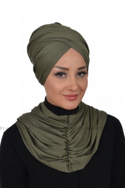 Hilda - Hijab De Algodón Caqui