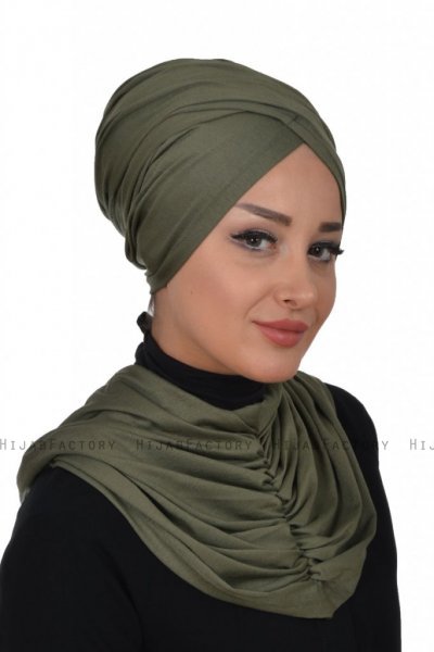 Hilda - Hijab De Algodón Caqui
