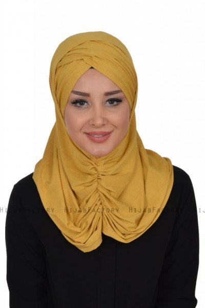 Hilda - Hijab De Algodón Mostaza