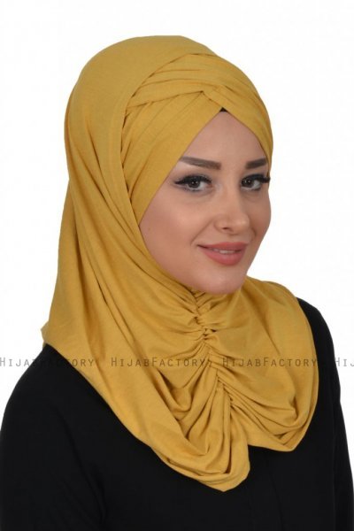 Hilda - Hijab De Algodón Mostaza