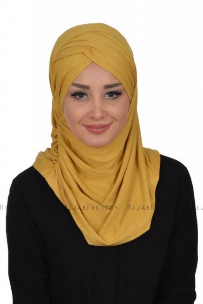 Hilda - Hijab De Algodón Mostaza