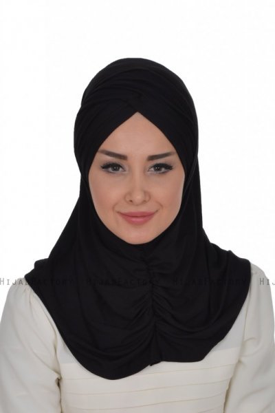 Hilda - Hijab De Algodón Negro