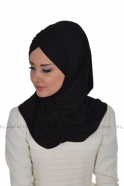 Hilda - Hijab De Algodón Negro