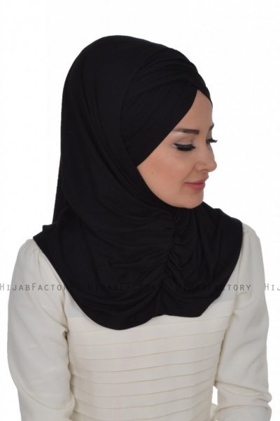Hilda - Hijab De Algodón Negro